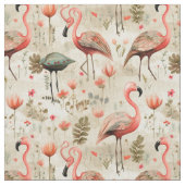 Tissu "Fables Flamants roses : Flamant rose Whimsy (fermé)