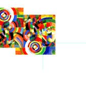 Tissu Fabric-Abstrait-Robert Delaunay 6 (Carreau)