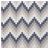 Tissu Fabric Chevron Géométrique Pattern Bleu et Gray (Échantillon)