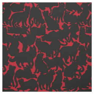 Tissu Fabric de chats Fabric Amoureux des chats Art Moti