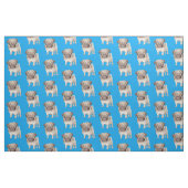 Tissu Fabric de chiot de Carlin adorable (Fat Quarter)