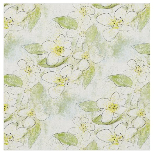 Tissu Fabric de fleurs d'Apple (Fermer)
