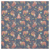 Tissu Fabric de Motif Sloth (Échantillon)