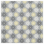 Tissu Fabric Floral Group Pattern Jaune et Gris (Échantillon)