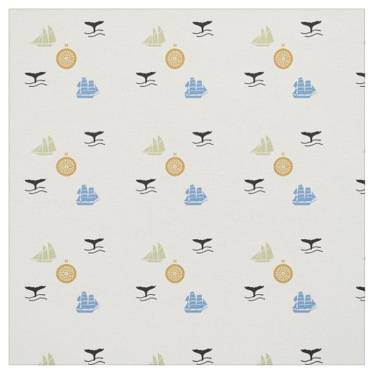 Tissu Fabric - Thème Nautique (Échantillon)