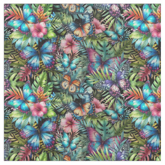 Tissu Fabric with snowstorms “Flight in the jungle”