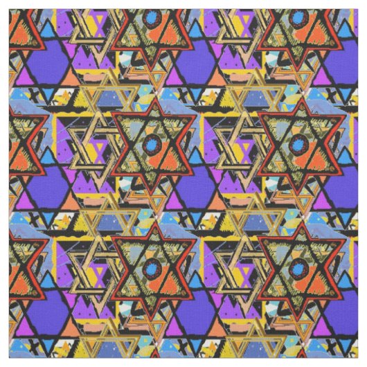 Tissu Fabricants à Customise Judaïque - Mogen David Cade (Échantillon)