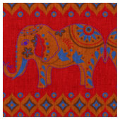 Tissu Fabricants - Linge naturel - Eléphants (Fermer)