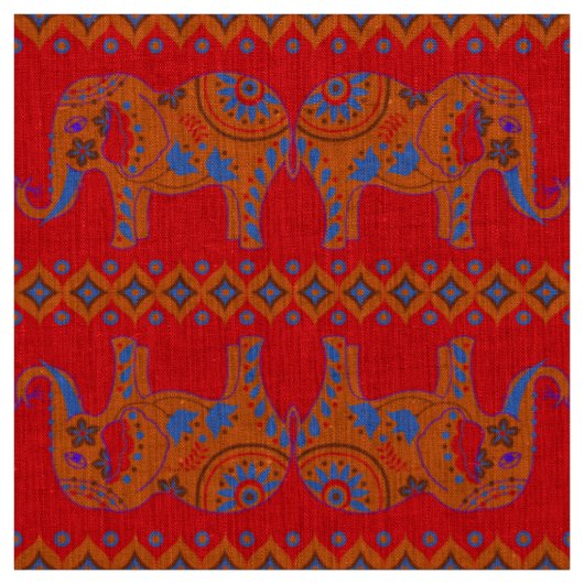 Tissu Fabricants - Linge naturel - Eléphants (Échantillon)
