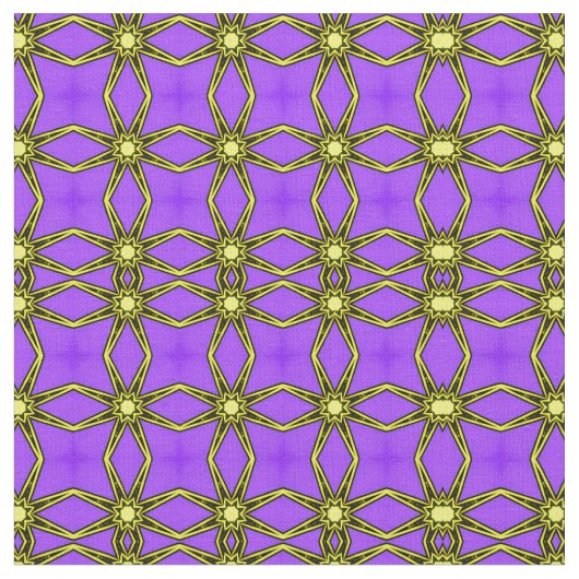 Tissu Fabrique motif violet et jaune (Fermer)