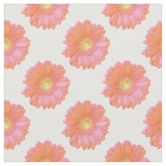 Tissu Faisée de gerbera orange (Fermer)