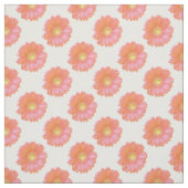 Tissu Faisée de gerbera orange (Échantillon)