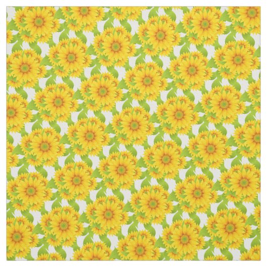 Tissu fait sur commande de tournesols (Échantillon)