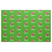 Tissu fait sur commande de vert du football (Fat Quarter)