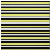 Tissu fait sur commande jaune et noir rayé (Échantillon)