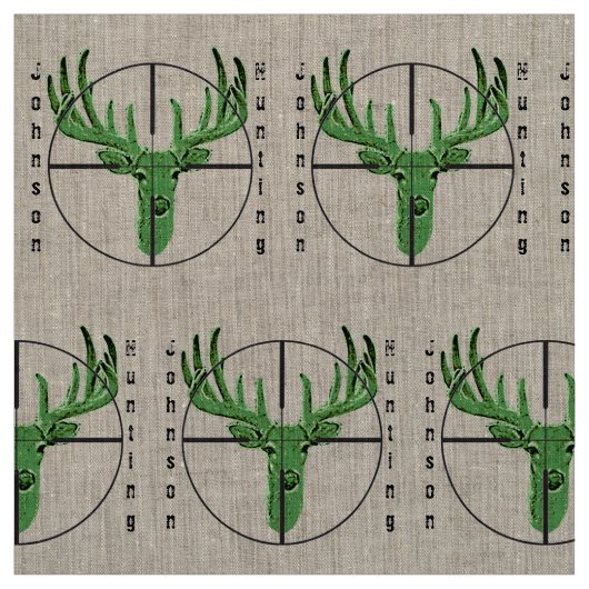 Tissu Faites votre propre logo de chasse de cerfs (Échantillon)