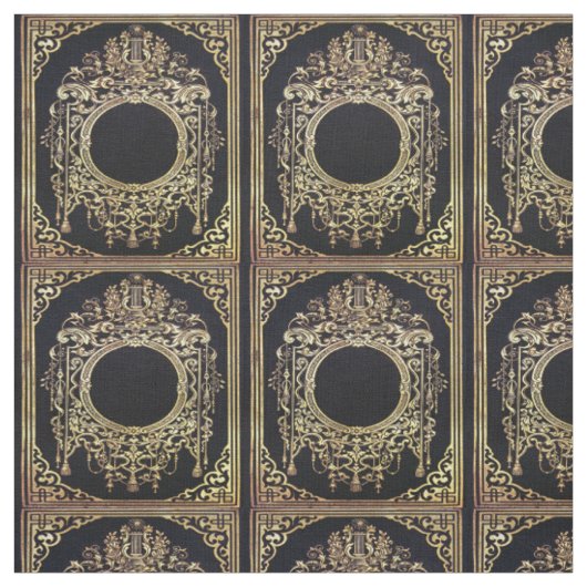 Tissu Falln Ornate Gold Frame (Parfait pour un Monogramm (Échantillon)