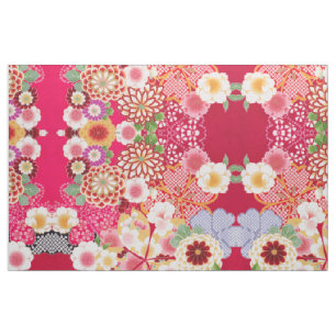Tissu Falln Red Floral Burn