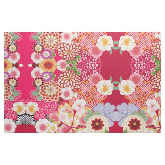 Tissu Falln Red Floral Burn (Fat Quarter)