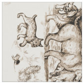 Tissu Famille de Lynx roux (Fermer)