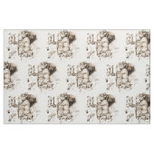 Tissu Famille de Lynx roux (Fat Quarter)
