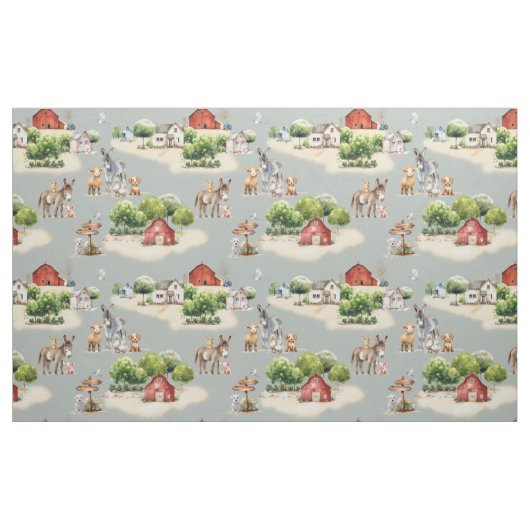 Tissu Farm Land Large Image Pattern (Yard)