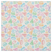 Tissu Fast food pattern (Échantillon)