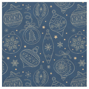 Tissu Faux Gold Foil Motif décoration arbre de Noël