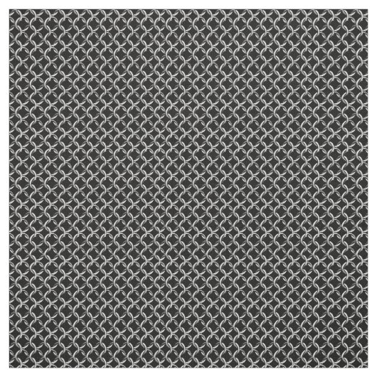 Tissu Faux regard noir et gris de Chainmail de maille (Échantillon)