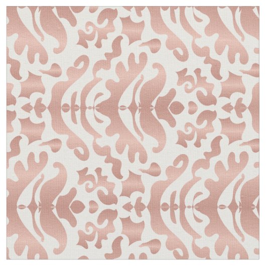 Tissu Faux Rose Gold Damask Patte (Fermer)