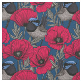 Tissu Fée et pavots (Fermer)