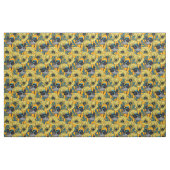 Tissu Fée et pavots en jaune (Fat Quarter)