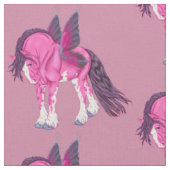 Tissu Fée Pixie Fantastique Cheval Clydesdale (Fermer)