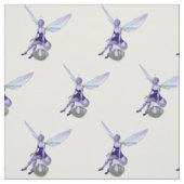 Tissu Fée violette Whimsical sur champignon (Échantillon)