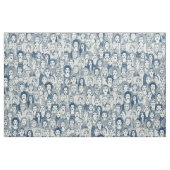 Tissu femmes du monde bleu (Fat Quarter)