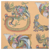 Tissu Feng Huang et dragon chinois (Échantillon)