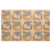 Tissu Feng Huang et dragon chinois (Fat Quarter)