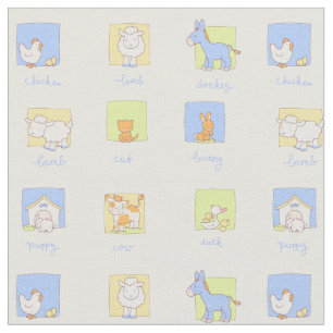 Tissu Ferme heureuse