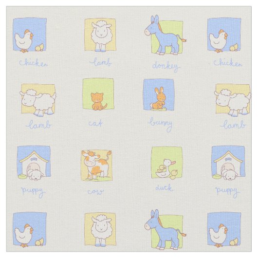 Tissu Ferme heureuse (Fermer)