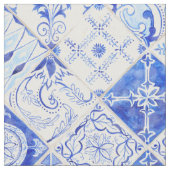 Tissu Ferme moderne de tuile d'aquarelle de patchwork (Fermer)