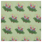 Tissu Festif Featherballs (vert clair) (Échantillon)