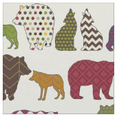 Tissu fête de l'ours wolf geo (Fermer)