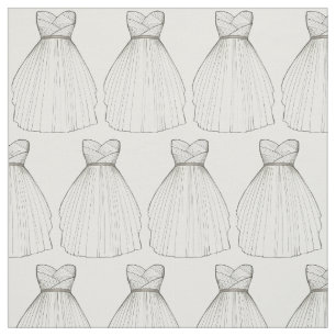 Tissu Fête des mariées de mariée blanche Mariage robe