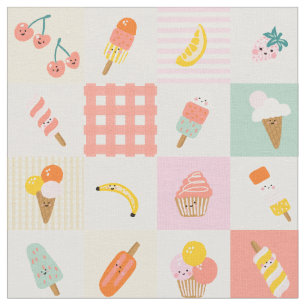 Tissu Fête d'été - Gelato Happy sprinkles glace