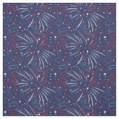 Tissu Feu d'artifice bleu rouge (Échantillon)