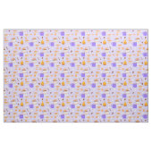 Tissu feu de camp marshmallow chocolat smoré violet (Fat Quarter)