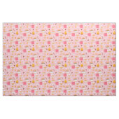 Tissu feu de camp marshmallow chocolat smores rose (Fat Quarter)