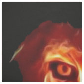 Tissu Feu de flamme de lion sur noir (Échantillon)