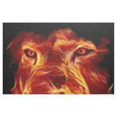 Tissu Feu de flamme de lion sur noir (Fat Quarter)