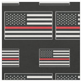 Tissu Feu de pompier mince Red Line American Flag (Fermer)